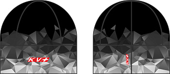 Шапка KV+ Шапка гоночная TORNADO черный\серый, 22A16.110