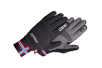 Перчатки KV+ COLD PRO Norway cross country gloves black\red 21G05.N
