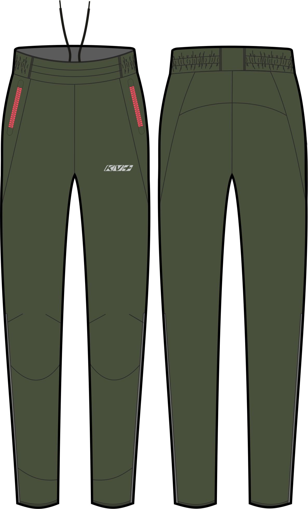 Разминочные брюки KV+ PREMIUM pants olive green, 23V146.7