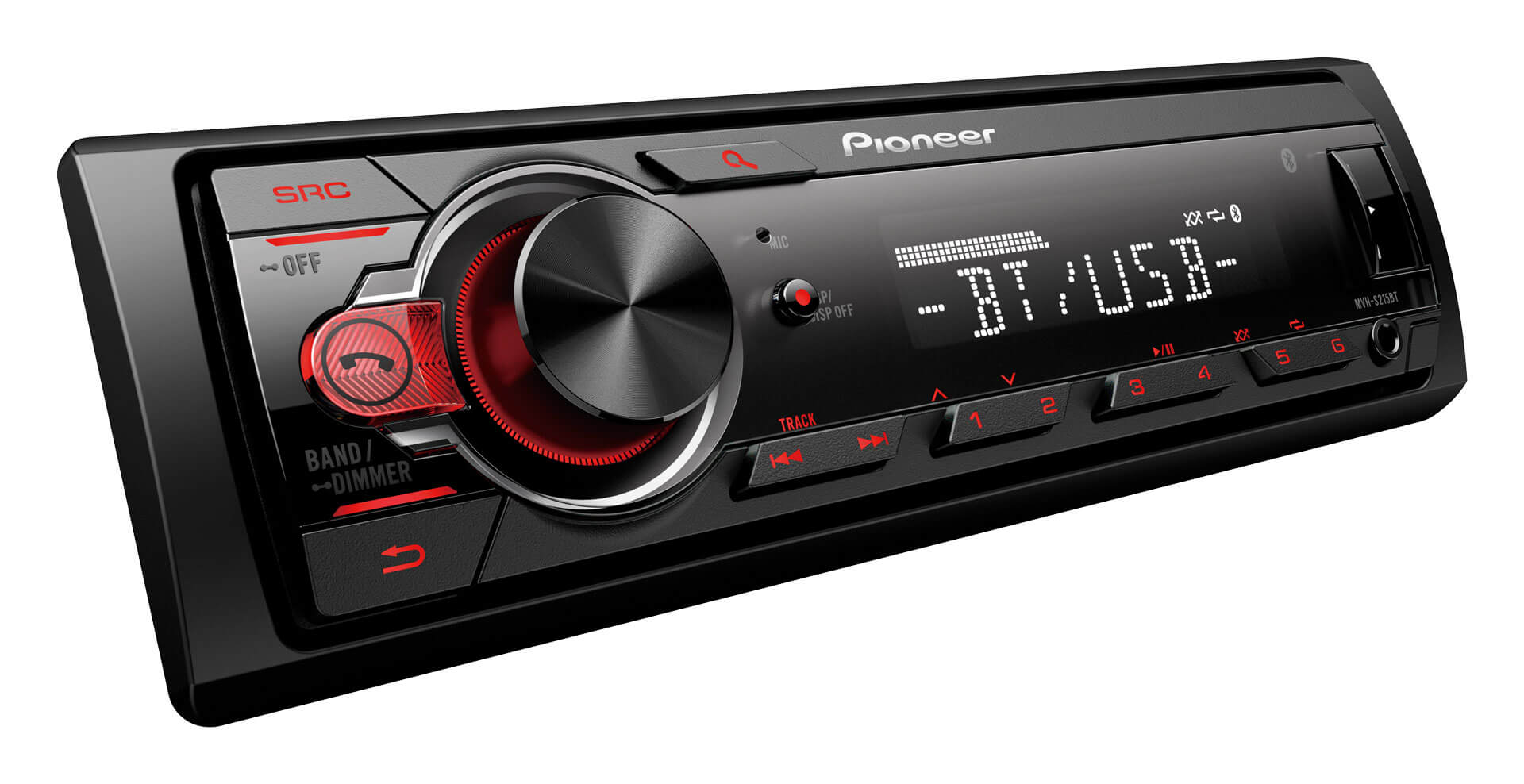 Автомагнитола Pioneer MVH-S215BT 1DIN 4x50Вт