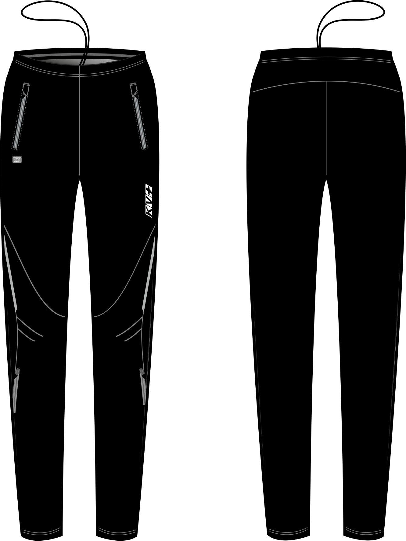 Разминочные брюки KV+ TORNADO pants woman black, 22V108.1