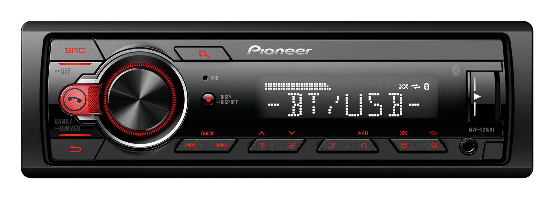Автомобильный цифровой медиа-ресивер PIONEER MVH-S215BT