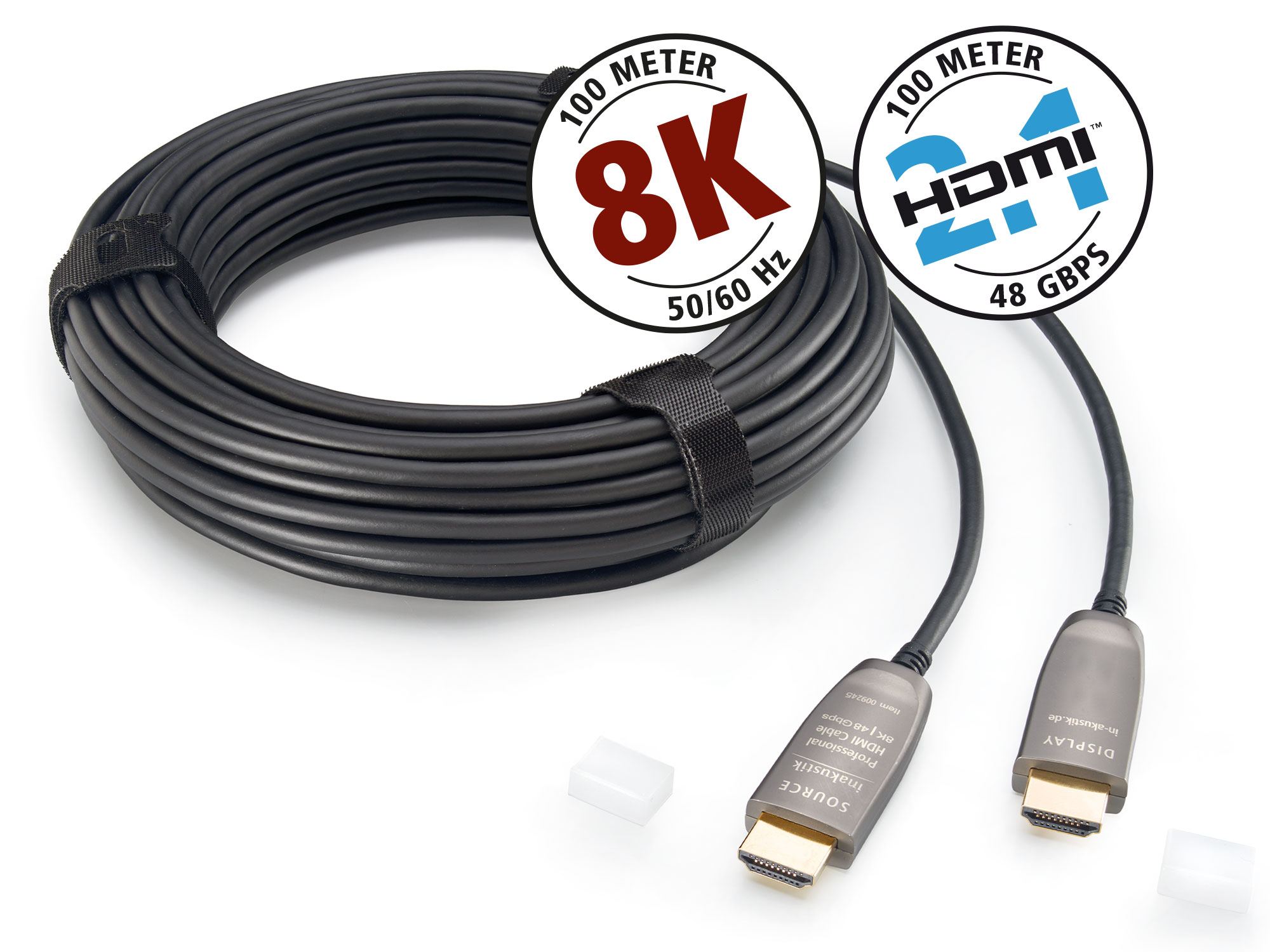 HDMI кабель INAKUSTIK Profi HDMI 2.1 optical fiber cable 8K 48Gbps 50m 009245050