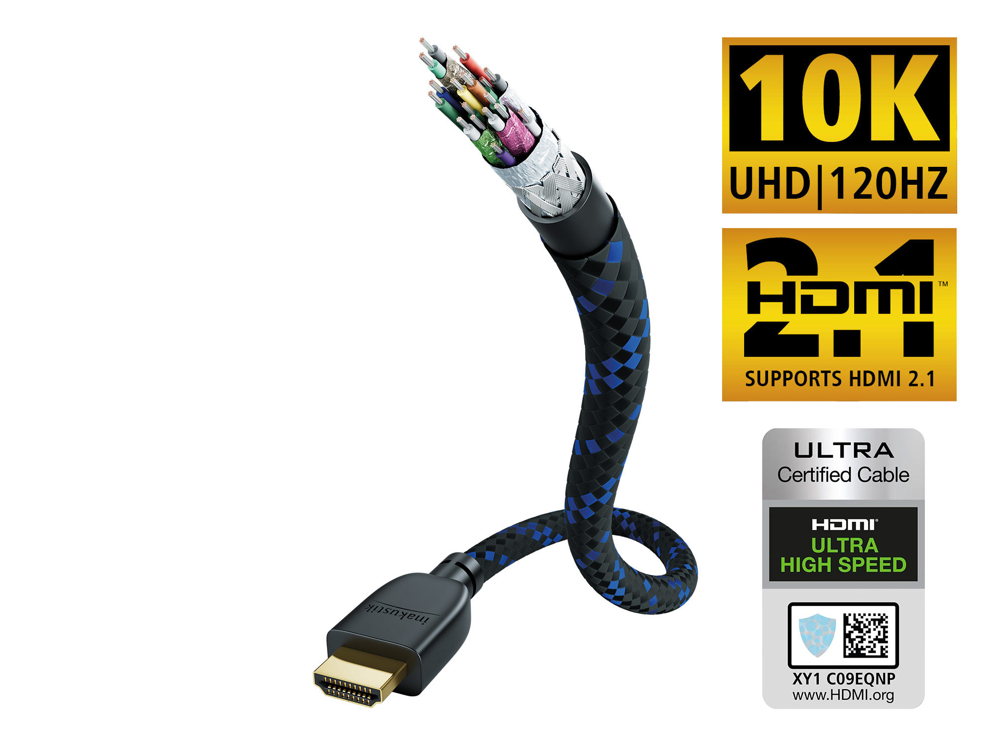 HDMI кабель INAKUSTIK Premium HDMI 2.1, 5.0 m, 00423550