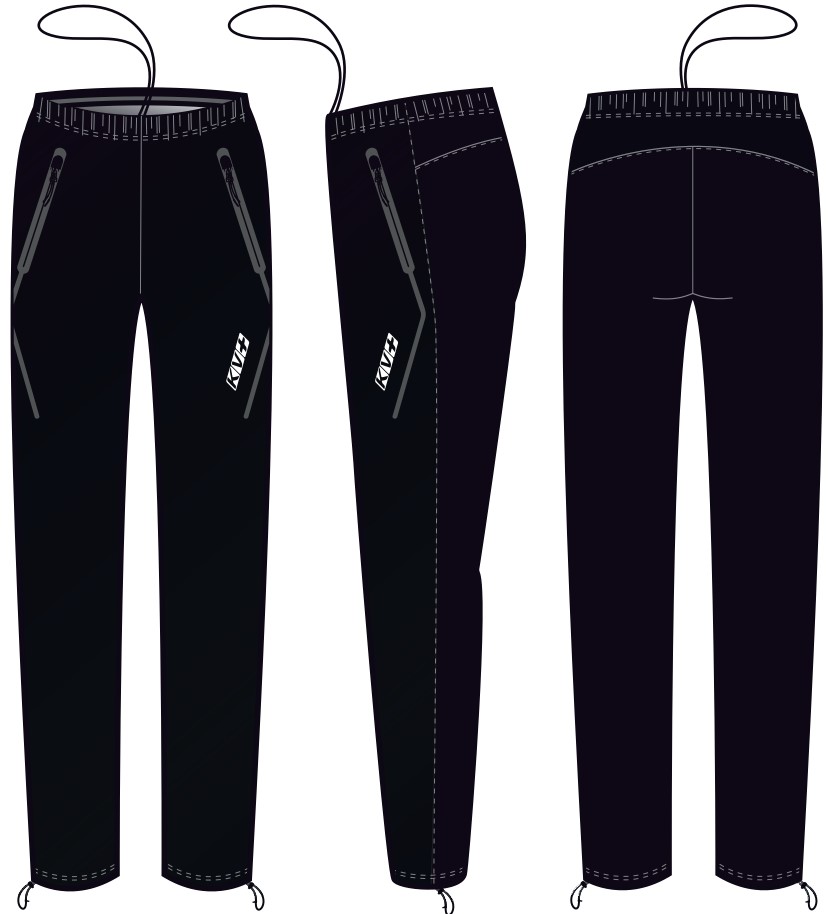 Разминочные брюки KV+ IRELAND pants waterproof unisex black 20S26.1