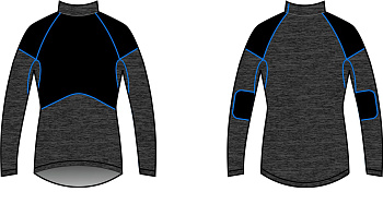 Термофутболка KV+ JULIER woman long sleeves shirt pro-wind-tech, black 21U123.1