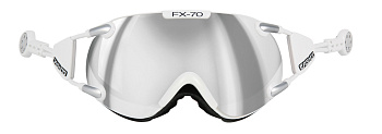Велосипедная маска CASCO FX70 Carbonic white silver 07.5017