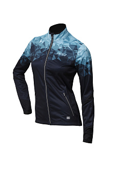 Разминочная куртка KV+ TORNADO jacket woman black\turquoise, 24V107.21