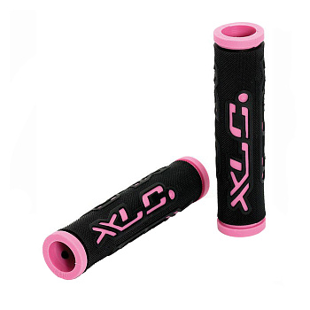 Грипсы XLC Bar Grips 'Dual Colour' black\pink 125 mm 2501583501
