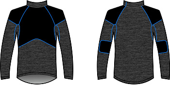 Термофутболка KV+ JULIER man long sleeves shirt pro-wind-tech, black 21U121.1