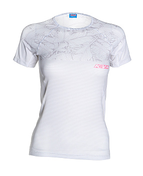 Футболка KV+ SPRINT T-shirt woman, white\grey, 23SW01.0