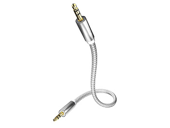 Кабель межблочный INAKUSTIK Premium MP3 Audio Cable, 3.5 Phone plug, 0.75 m, 0041010075