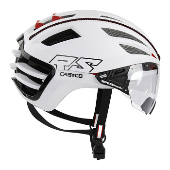 Велосипедный шлем CASCO SPEEDairo2 white with visor Vautron 04.1577